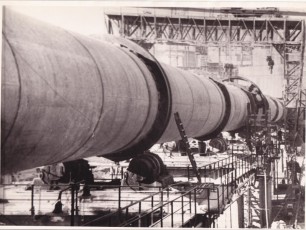 Строительство 6-й технологической линии на Белгородском цементном заводе. 60-е годы. ГАНИБО. Ф. 2080, Оп. 8, Д. 5 (11)