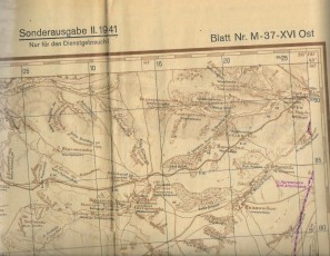 ведом. з.п. на немец.карте от 1941г.